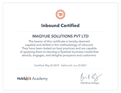 hubspot_inbound certificate